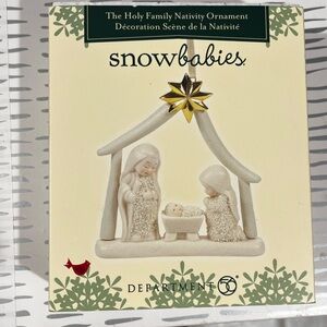 Department 56 Snowbabies Holy Family Ornament with Gold Star